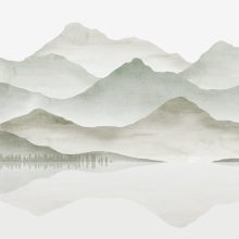 Fog Mountains  Tájkép mintás tapéta