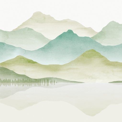 Fog Mountains  Tájkép mintás tapéta