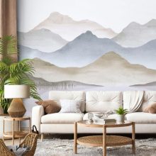 Fog Mountains  Tájkép mintás tapéta