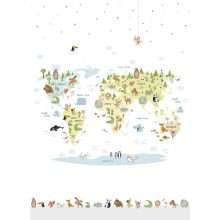 Faune   Állatos tapéta, Térkép mintás tapéta, Tapéta gyerekszobába