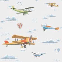 Biplane  Repülőgépes tapéta, Tapéta gyerekszobába
