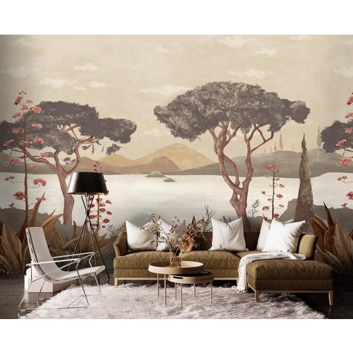 Patacona  tájkép mintás tapéta, fa mintás tapéta, növény mintás tapéta