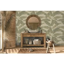 Verdant  levél mintás tapéta, pálmalevél mintás tapéta, növény mintás tapéta