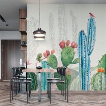 Arizona, mintás tapéta, színes tapéta, kaktusz mintás tapéta