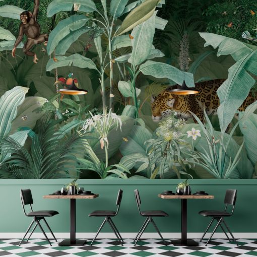 Esperanto-Trópusi, állat mintás tapéta