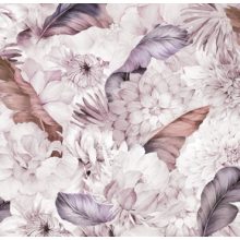 Faba    Trópusi mintás tapéta kék és rózsaszín színekben