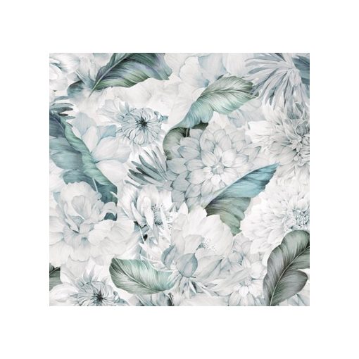 Faba    Trópusi mintás tapéta kék és rózsaszín színekben