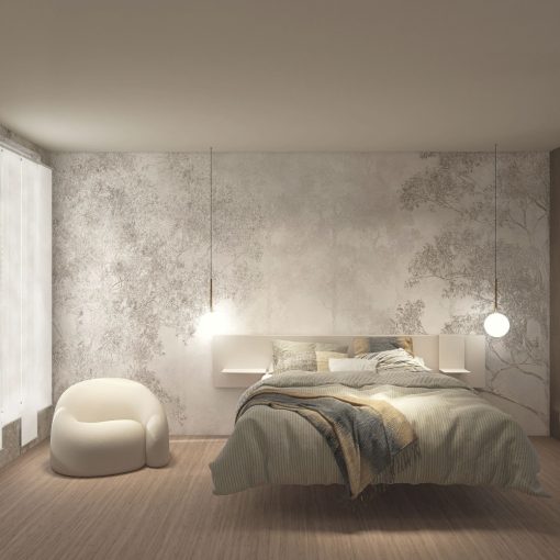 Ophelia     Letisztult fa mintájú tapéta