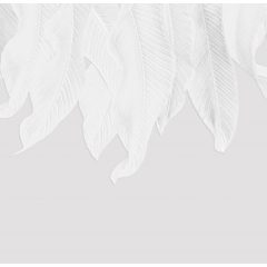 White Cascade    Fehér pálmalevél mintás tapéta