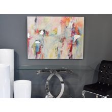 ARTISAN Absztrakt festmény ezüst pelyhekkel