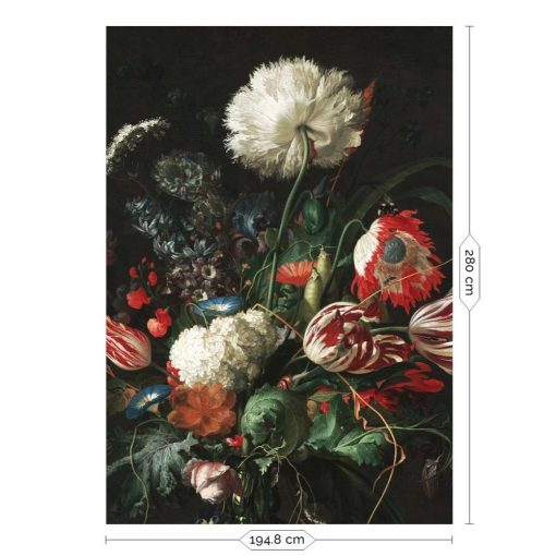 Aranykor virágai- Festett virágok, színes virágos tapéta