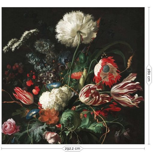 Aranykor virágai- Festett virágok, színes virágos tapéta