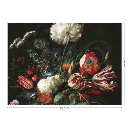 Aranykor virágai- Festett virágok, színes virágos tapéta