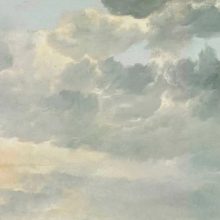 Aranykori felhők-Szürke-fehér felhőket ábrázoló tapéta