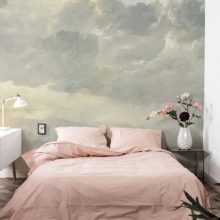 Aranykori felhők-Szürke-fehér felhőket ábrázoló tapéta