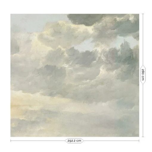 Aranykori felhők-Szürke-fehér felhőket ábrázoló tapéta