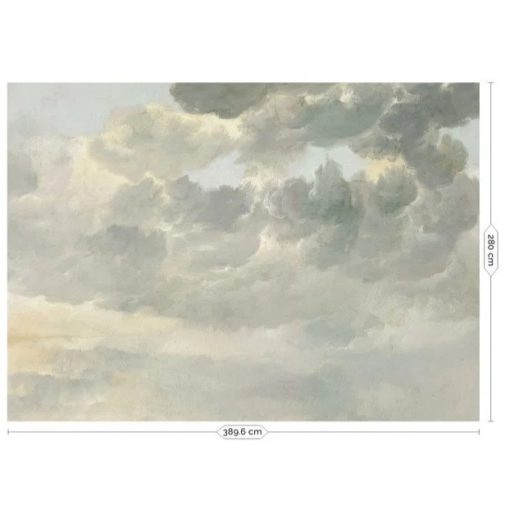 Aranykori felhők-Szürke-fehér felhőket ábrázoló tapéta