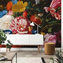Aranykor virágai-Festett virágok, színes virágos tapéta