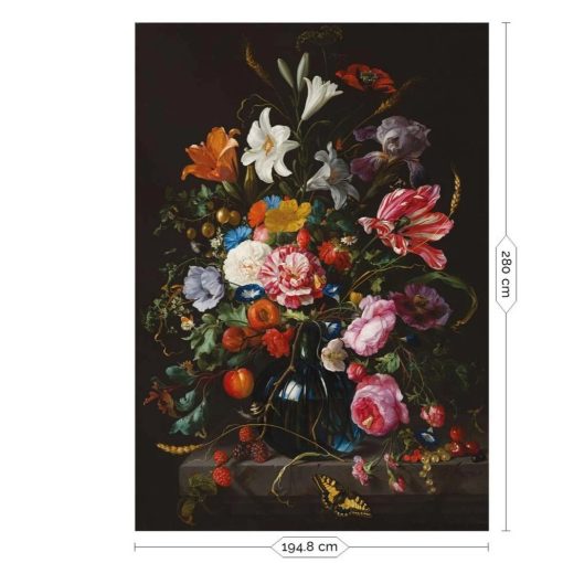 Aranykor virágai-Festett virágok, színes virágos tapéta