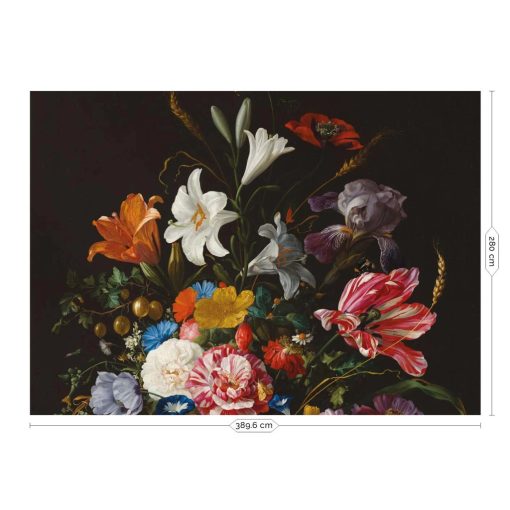 Aranykor virágai-Festett virágok, színes virágos tapéta