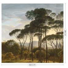 Aranykori tájak-Erdős tájat ábrázoló tapéta