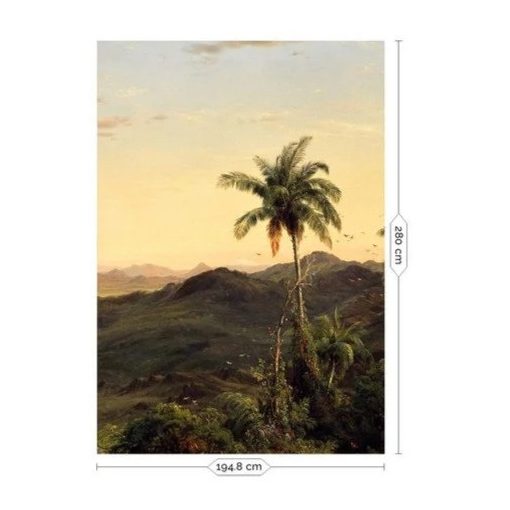 Aranykori tájak-Trópusi tájat ábrázoló tapéta