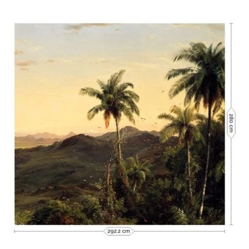Aranykori tájak-Trópusi tájat ábrázoló tapéta