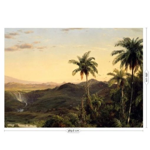 Aranykori tájak-Trópusi tájat ábrázoló tapéta
