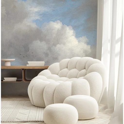 Aranykori felhők- Kék-szürke felhős tapéta