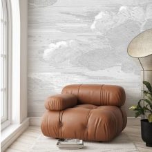 Vésett felhők- Fekete fehér felhős tapéta