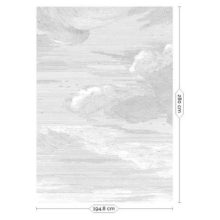 Vésett felhők- Fekete fehér felhős tapéta