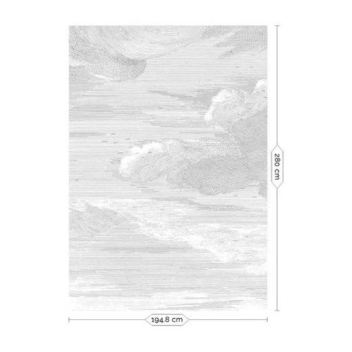 Vésett felhők- Fekete fehér felhős tapéta