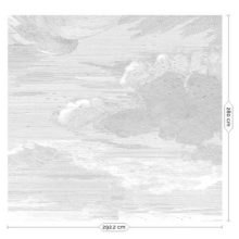 Vésett felhők- Fekete fehér felhős tapéta