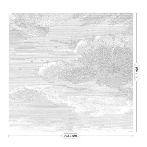 Vésett felhők- Fekete fehér felhős tapéta