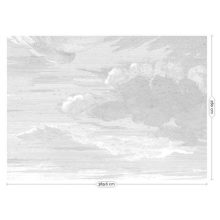 Vésett felhők- Fekete fehér felhős tapéta