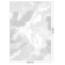 Vésett felhők- Fekete fehér bárányfelhőket ábrázoló tapéta