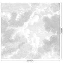 Vésett felhők- Fekete fehér bárányfelhőket ábrázoló tapéta