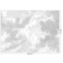 Vésett felhők- Fekete fehér bárányfelhőket ábrázoló tapéta