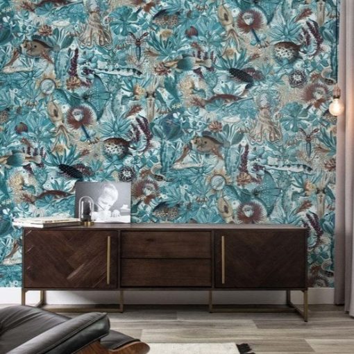  Víz alatti dzsungel-Lenyűgöző színes, halas trópusi tapéta