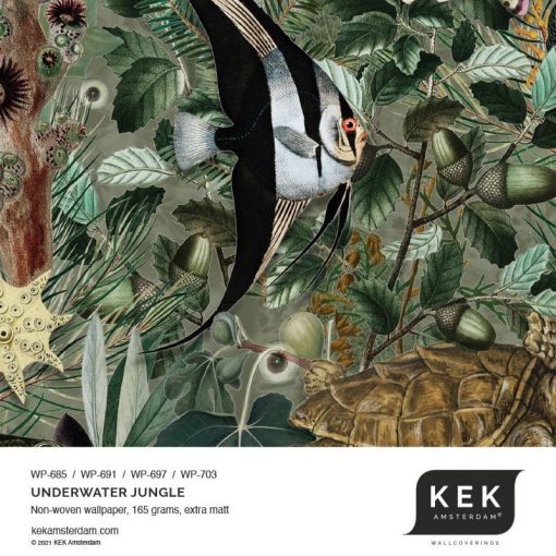  Víz alatti dzsungel- Lenyűgöző színes, halas trópusi tapéta