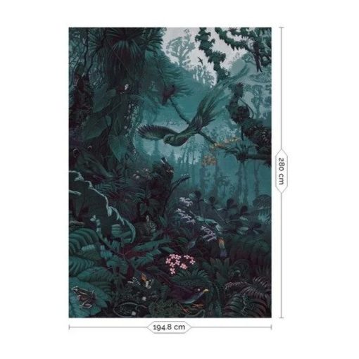 Trópusi tájak-Dzsungel mintás, állatos tapéta