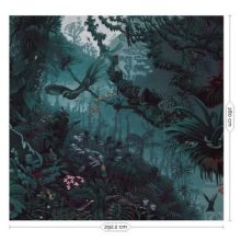 Trópusi tájak-Dzsungel mintás, állatos tapéta