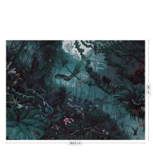 Trópusi tájak-Dzsungel mintás, állatos tapéta