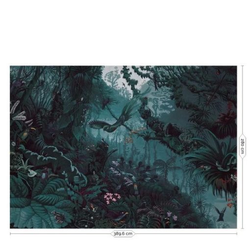 Trópusi tájak-Dzsungel mintás, állatos tapéta