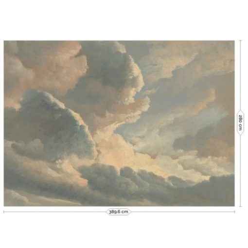 Aranykori felhők- Romantikus felhőket ábrázoló tapéta