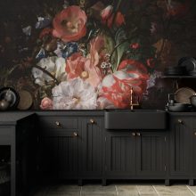 Aranykor virágai- Festett virágok, színes virágos tapéta