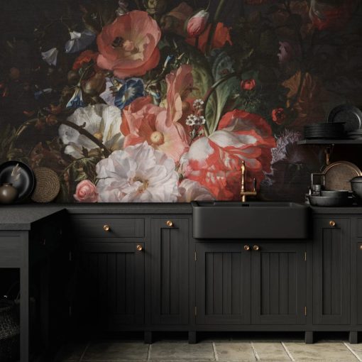 Aranykor virágai- Festett virágok, színes virágos tapéta