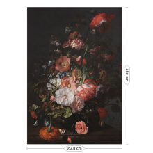 Aranykor virágai- Festett virágok, színes virágos tapéta