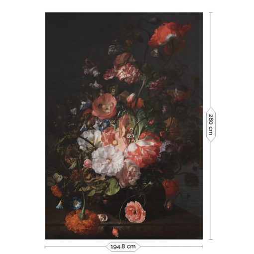 Aranykor virágai- Festett virágok, színes virágos tapéta