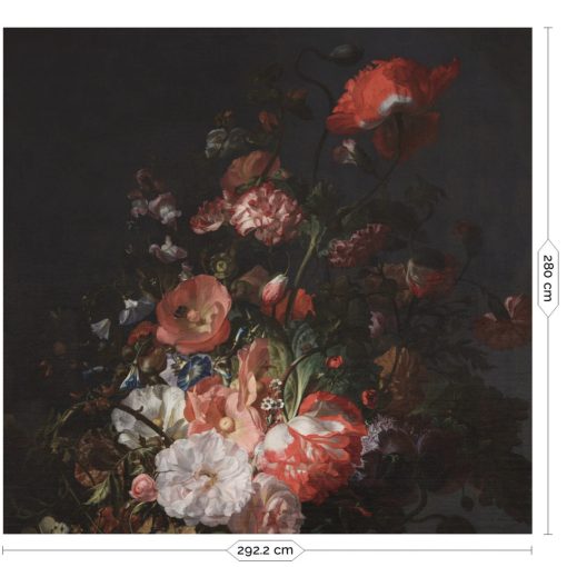 Aranykor virágai- Festett virágok, színes virágos tapéta